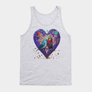 Galentines day and Valentine’s Day parrot’s canoodling Tank Top